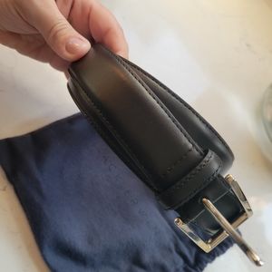 Jack Erwin black leather belt size 38